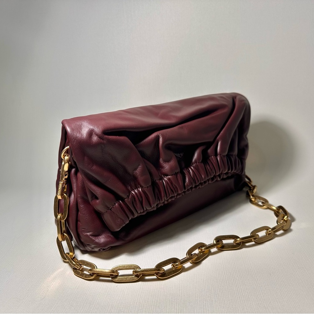 Zadig & Voltaire Rockyssime Shoulder Bag (Burgundy) - Picture 2 of 12